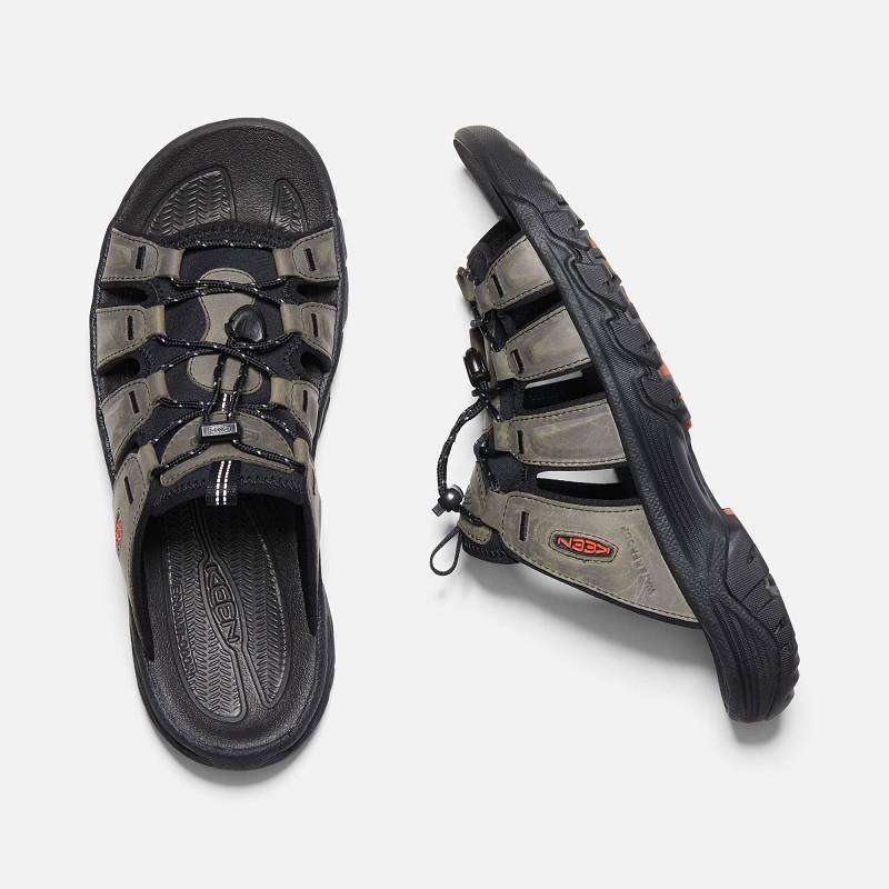 Keen Targhee III Badelatschen Herren DE-81946 Grey/Black - Keen Herrenschuhe Grau